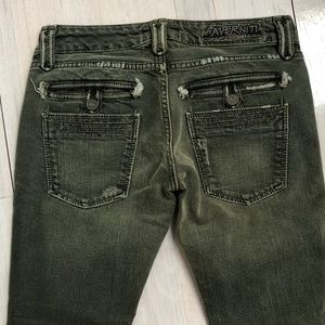 Taverniti Green Denim Jeans